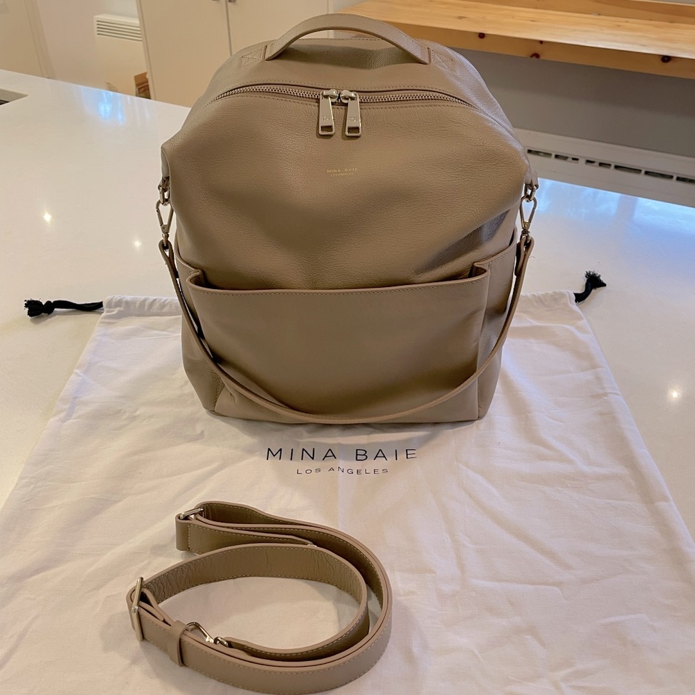 MINA BAIE Leather Midi Stevie in Desert